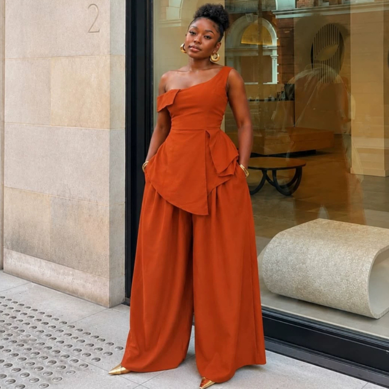 Blouse Off Shoulder - Nowy model afrykańskiej mody damskiej: dwuczęściowy