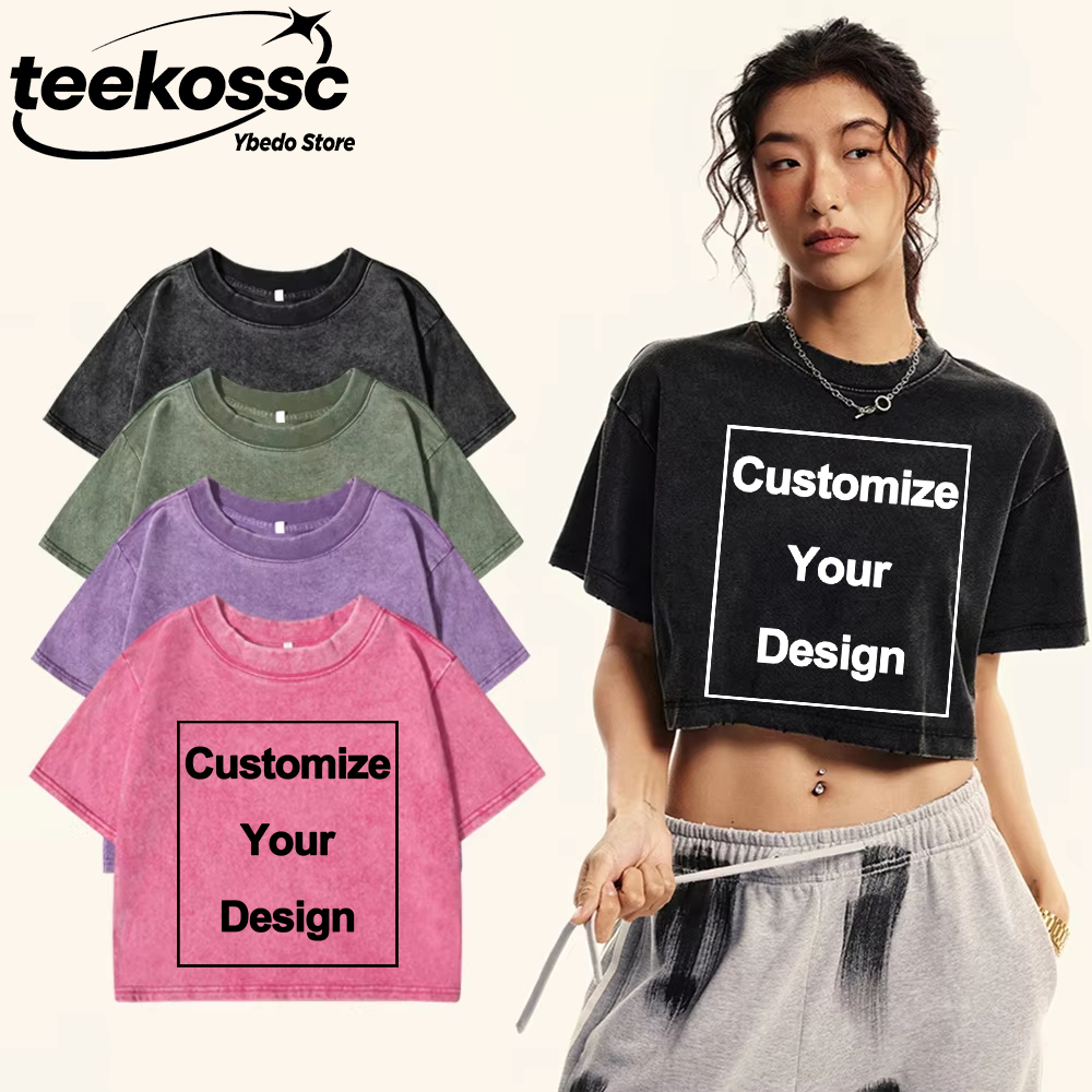 Crop Top Crochet - Koszulki damskie Y2K z efektem sprania,