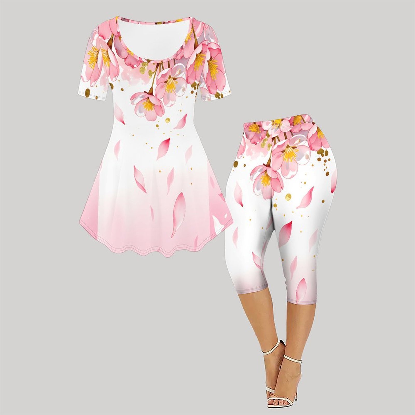 2-częściowy zestaw damski w st – Romper Floral Print recenzja i cena