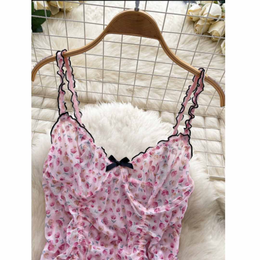 Damskie słodkie komplety odzie – Romper Floral Print recenzja i cena