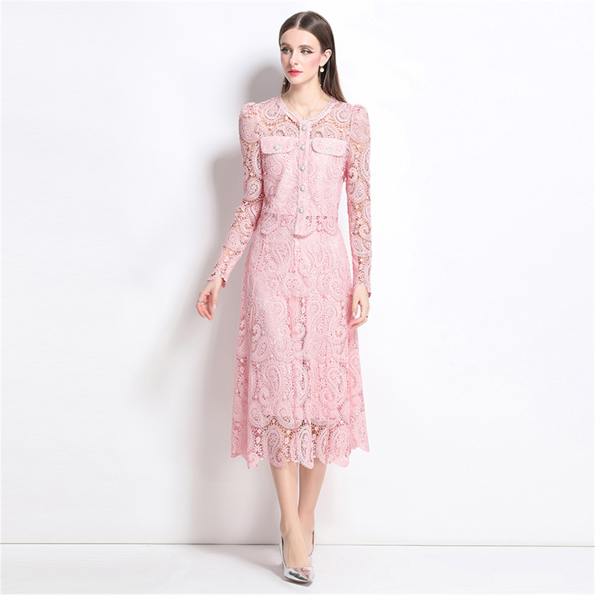 Wiosna Słodki Koronkowy Kwiato – Midi Skirt Floral recenzja i cena