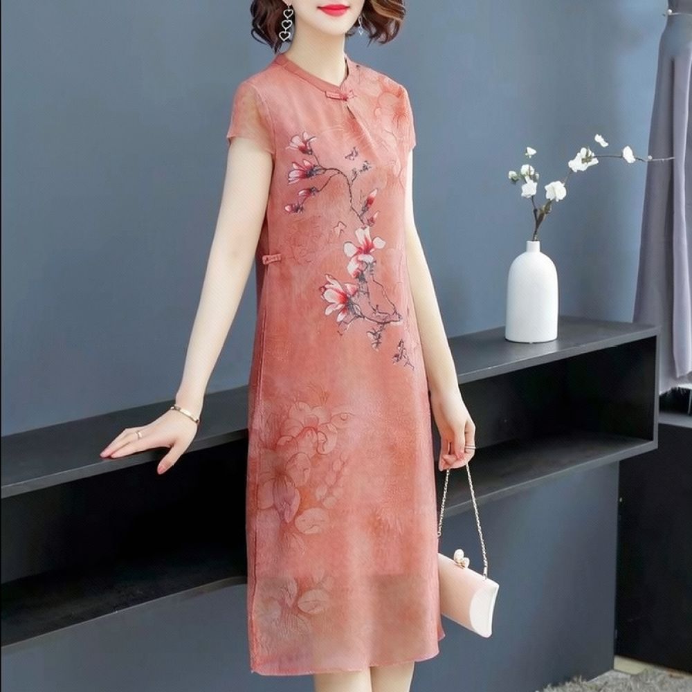 Letnia sukienka z szyfonu w kw – Midi Skirt Floral recenzja i cena